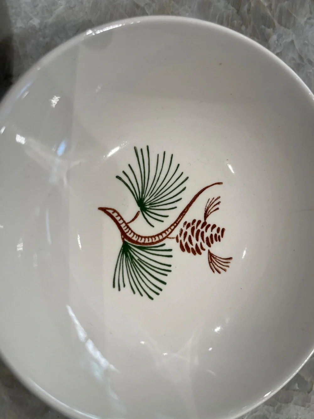 Stetson Marcrest~Vintage Misty Pine  ovenproof hand painted underglaze bowls